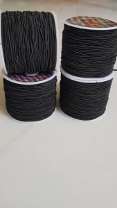 ️ Cuộn Dây Thun Co Giãn to dầy 1mm Màu Đen Chuyên Xỏ Vòng tay gỗ có 55k/1 cuộn ạ