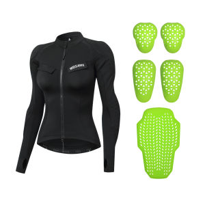 WOSAWE | WOSAWE Women Motorcycle Jacket Summer Biker Street Riding Jacket Insert Pad Elastic Breathable Motorcyclist Clothing Slim Fit