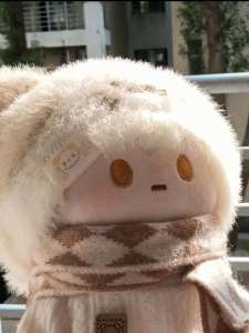 Winter Cotton Doll Clothes Set Cute Fluffy Little Cat Outfit 20cm Plush Doll Sweater Ensemble Replacement Clothing