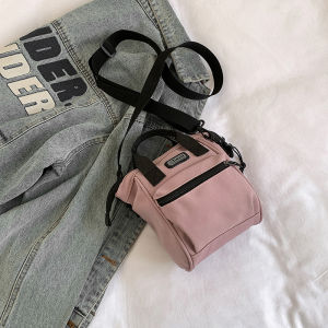 Fashionable Canvas Crossbody Tote Bag for Women 2024 New Style Lightweight Single Shoulder Handbag Polyester Lining Zipper Closure