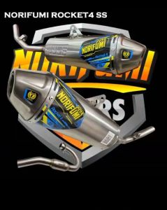 Best Seller Knalpot Racing Norifumi Rocket 4 Motor CRF 150 KLX 150 WR 155 R Supermoto Fullsystem