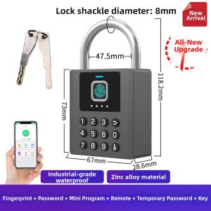 elinksmart | Fingerprint Password Lock Door Padlock