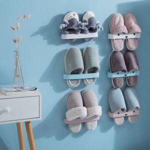 EZHOME Self Adhesive Towel Rail Bar Towel Rod Non-Trace Rack Towel Holder Hanger Bathrooms Holder Trackless Penyangkut tuala