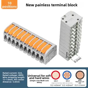 kuicc | High Power Solderless Spring-loaded PCB Terminal 5.0mm
