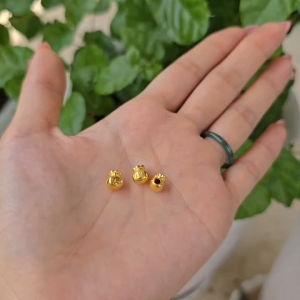 Q2047 Charm túi tiền v24k chuẩn tuổi vàng sẵn lỗ 2li+ size 8x5mm không kén mệnh - Phong Thuỷ TUDO P