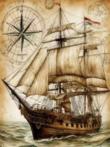 HUACAN 5D DIY Sailing Ship Diamond Painting Compass Full Square Round Diamond Mosaic Wall Decor Craft Kit Rhinestone Pictures