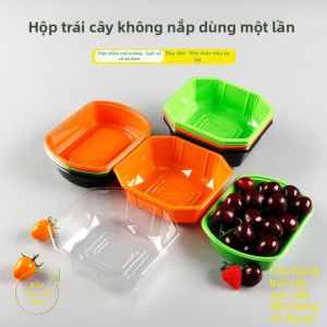 Colorful Disposable Flat-Bottom No-Lid Fruit And Vegetable Container