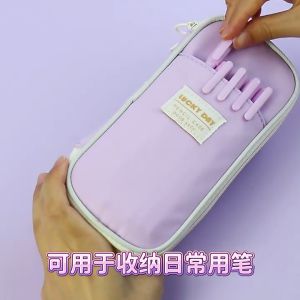 TXS01 Pen Pencil Case Kotak Tempat Pensil LUCKY DAY Water Resistant Macaron Color TKM