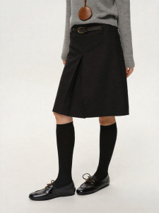 SHEITAOZI | Commuter Simple Slimming A-line Midi Skirt
