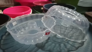 Cetakan Agar Puding ROSELA 235 CM / Loyang 6013 Plastik Gelombang Kembang reage