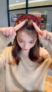 Satu Keluarga Bando 2in1 Jepit Beludru C1452 Bando Rambut Kepang Korea Aksesoris Rambut Lucu