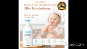 500ml BIOAQUA Children Milk Shampoo & Bath 2 in 1 Baby Lotion Baby Wash For Hair & Body