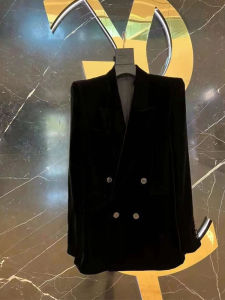 Elegant Stylish Velvet Blazer Female 2024 Autumn New