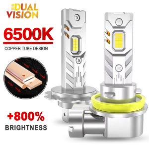 Dualvision H4 LED Canbus Lights H1 H7 H11 H9 H8 HB3 HB4 LED Bulbs 1:1 Mini Car Headlight Auto Turbo Lamp 6500K +800% Bright