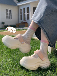 Giày Sandal EVA Đế Dày Hỗ Trợ Gót Cao Cho Nữ Mùa Hè Ngoài Trời Giày Đế Xuồng Hở Mũi Chống Trượt