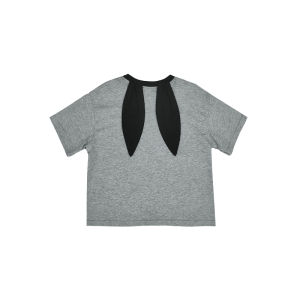 Short Sleeve T-shirt For Boys and Girls Cute Rabbit Ears Design Pure Cotton