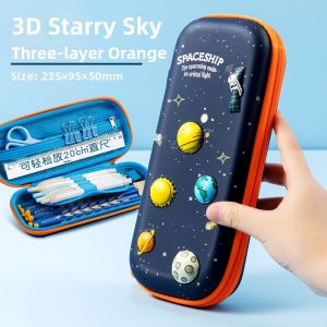 deli | Double Layer Large Capacity Childrens Pencil Case