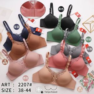 BH BRA RENDA KEMBEM IMPORT CUP B TANPA KAWAT CEWEK WANITA PEREMPUAN CUP B NO 38-44 3KAIT ADEM LEMBUT HALUS LUPO PREMIUM MURAH
