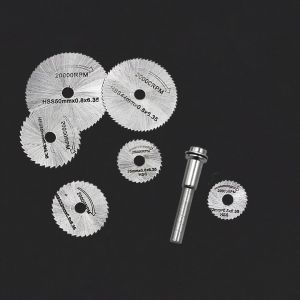 Bộ 6 Cái Lưỡi Cưa Tròn Mini Đĩa Cắt Thép Tốc Độ Cao Chuôi Phụ Kiện Dụng Cụ Khoan Xoay Cho Gỗ Nhôm Cắt -Aeneas Shop