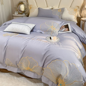 Classy Affordable Luxury Style 180 Long-Staple Cotton Wedding Four-Piece Set Cotton Bed Sheets Quilt Cover Marriage Dowry Bedding 4