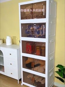 MILE Foldable Storage Box With Wheels 3/4/5 Layers Storage Cabinet Large Capacity Storage Organizer Almari Dapur 收纳盒