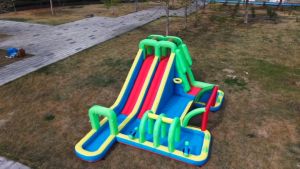 บ้านลมเด็ก ปราสาทเป่าลมสำหรับเด็ก ห้วงอวกาศ ขนาด580*387*235CM สไลเดอร์เป่าลม