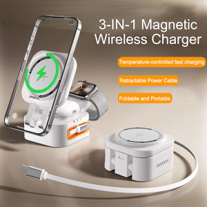 Zuzg đế sạc không dây 3 trong 1 25W trạm dock để bàn sạc không dây nhanh 15W cho iphone16 15 14 13 12 Samsung S24 S23 đồng hồ Apple Airpod