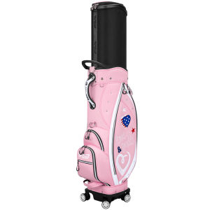 PGM GOLF | Womens Expandable Water-resistant Rotational Four-wheeled Golf Travel Bag