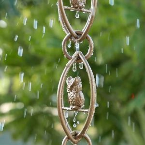 RANE โซ่น้ำฝน โซ่น้ำลง โซ่ระบายน้ำฝน โซ่น้ำฝนสำหรับตกแต่งบ้าน รุ่นOwl Oval ความยาว 2.5 เมตร