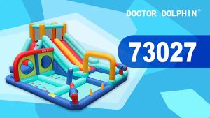 🔥READY STOCK🔥 Inflatable Slide outdoor large lawn water park kids Bounce = swimming pool inflatable castle