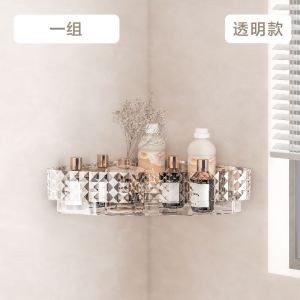 ชั้นวางของสามเหลี่ยมติดผนังสำหรับห้องน้ำแบบไม่ต้องเจาะ ชั้นวางของในห้องน้ำแบบติดผนังแบบอเนกประสงค์