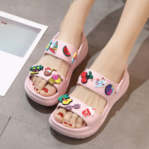 IELGY womens thick bottom korean style fashion outer wear casual beach sandals