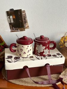 Vintage Tulip Couple Mug Bridal Favors
