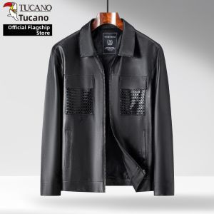 TUCANO | Business Casual Turn-down Collar Leather Jacket