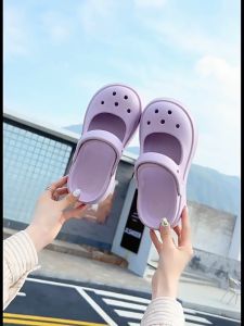 Dép sục khoét nữ đế cao 3.5cm màu pastel siêu xinh đúc PVC chống trơn trượt ♥ iDép SL072 ♥