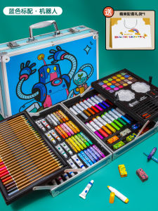 Watercolor Pen Set Childrens Stationery Set Kindergarten Drawing Supplies Primary School Learning Supplies 36 Colors Drawing Pen Beginner Hand Drawing Set Birthday New Year Gift