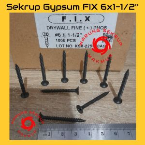 (100 pcs) Sekrup Gypsum 6x1-1/2 / Drywall Screw / Skrup Gipsum 4CM