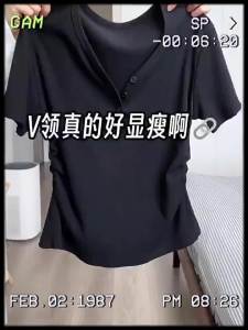 Áo Sơ Mi Henley Form Rộng Cổ V Trắng