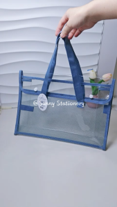 Portable Long Clear Bag Paper Organizers Waterproof PVC Transparent Handbag Large Capacity