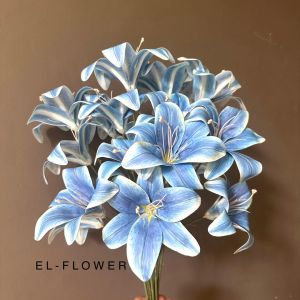 Lily semi latex 3 kuntum bunga artificial premium