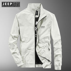 jeep spirit 1941 estd  Mens Jacket New Style Jacket Mens Outdoor Casual Sports Loose Standing Collar Quick Drying Jacket