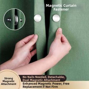 Qianbaihui | Strong Closure Magnetic Curtain Clips Light Blocking Adhesive