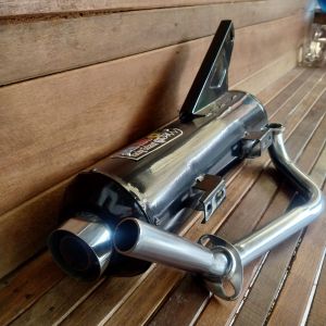 KNALPOT RACING MBERRR LISTRIK UNTUK MOTOR MATIK BEAT KARBU BEAT FI HEAT STREET MIO SPORTY / SMILE MIO J MIO M3 SCOOPY VARIO CW VARIO 125/150 SOUL KARBU SOUL GT FINO SPORTY GENIO