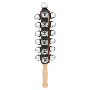IRIN | Wooden Handheld Jingle Bell Stick Hand Shaker Rattle Percussion Instrument for Teaching Rhythm Training Ensemble Performance
