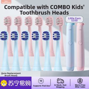 Early June Childrens Electric Toothbrush Heads Small Ear Octopus Colorful Painting Deer 2585 Dental Care Gums Protection