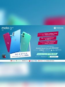 Motorola Moto G45 5G 8/256 GB garansi resmi - Up to 16GB Extended RAM - Snapdragon 6s Gen 3 - 6.5 inch Screen Size - Gorilla Glass 3 Green Color