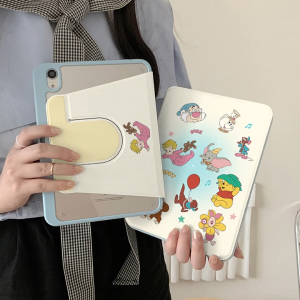 เคสiPad หมุน 360° Disney family Air7 แผ่นหลังอะครีลิ Gen11 Air6 for iPad Gen6 blue Air4