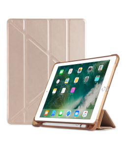 Trifold Case for Ipad Air 5 Smart Cover for Ipad 7th 8th 9th Gen Case Protective Soft Back Case With Pencil Holder for Ipad Air 2 10.9 Mini 1 2 345  5th 6th 9.7inch Pro11 10.5 12.9 with Auto Sleep Wake