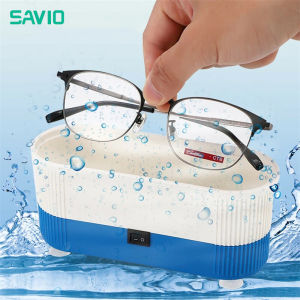 SAVIO Ultrasonic Cleaning Machine 45000Hz High Frequency Vibration Wash Cleaner Washing Jewelry Glasses Watch Denture Rings Coins Razors