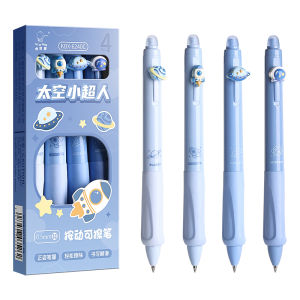 KABAXIONG | Bút Bi Có Thể Xóa Có Nút Bấm Đen Xanh Có Thể Thay Ruột